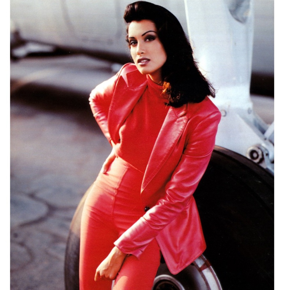 Genuine Leather Vintage Red Blazer